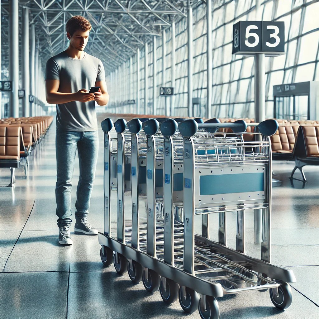 Digital cart rental for train stations